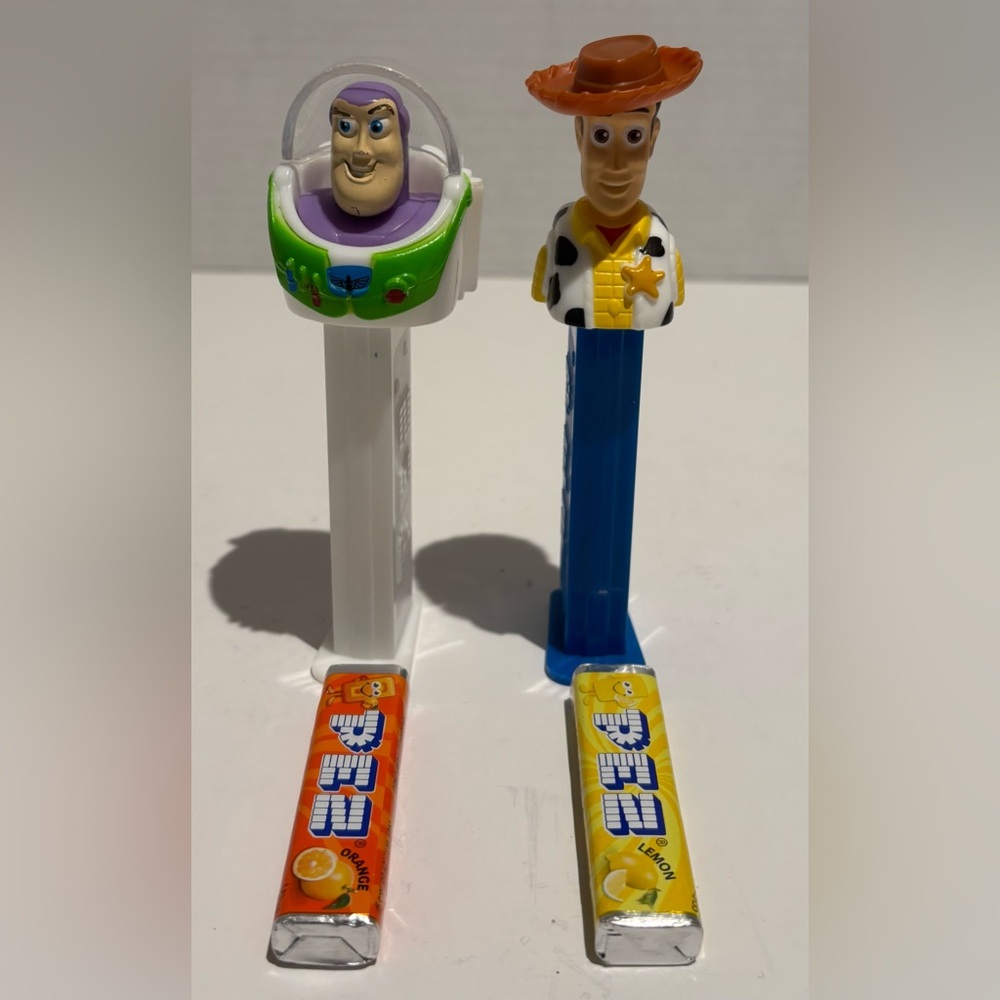 Vintage PEZ Toy Story Dispensers - Woody and Buzz Lightyear